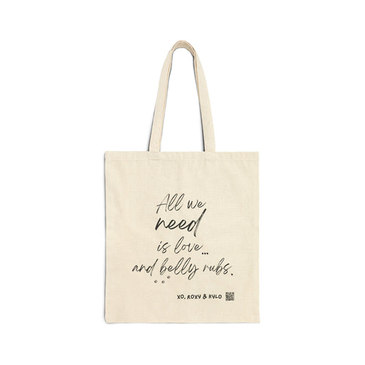 Cotton Canvas Tote Bag, Eco-Friendly