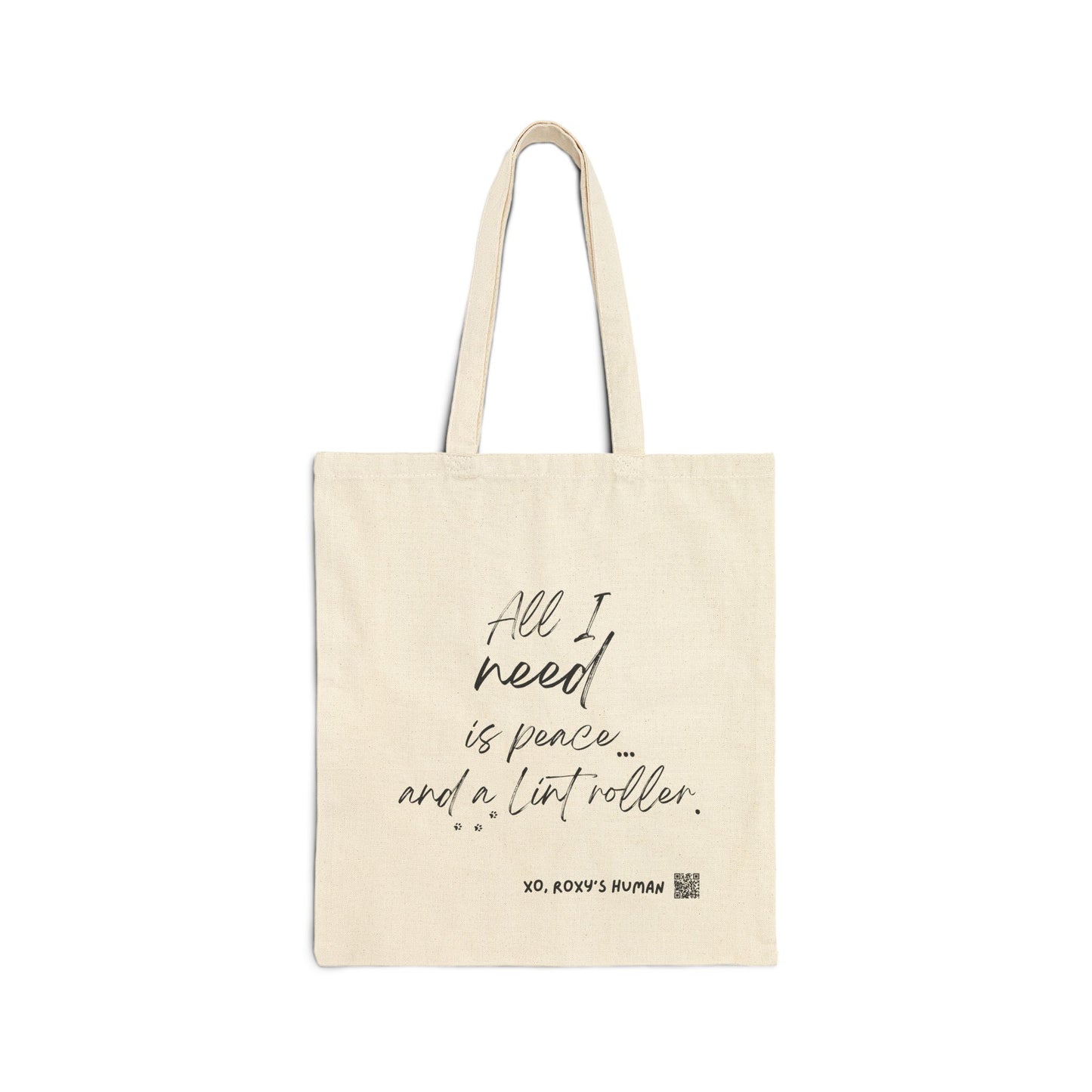 Cotton Canvas Tote Bag, Eco-Friendly