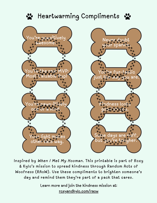 RAoW Printable | Heartwarming Compliments
