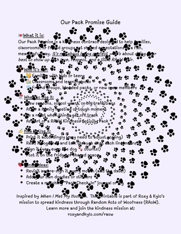 RAOW Printable | Our Pack Promise