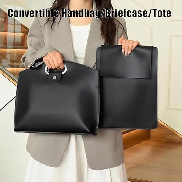 Business Waterproof Leather Laptop & Tote Set (2 piece)