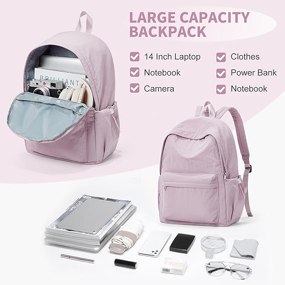 WEPOET Classic Minimalist School Backpack