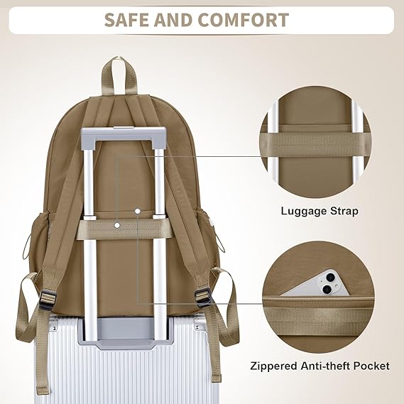 WEPOET Classic Minimalist School Backpack