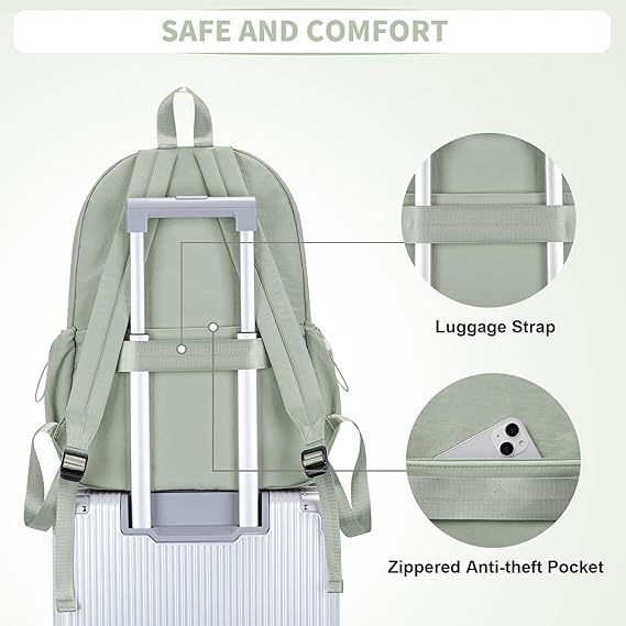 WEPOET Classic Minimalist School Backpack
