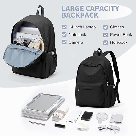 WEPOET Classic Minimalist School Backpack