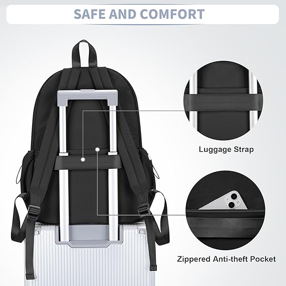 WEPOET Classic Minimalist School Backpack