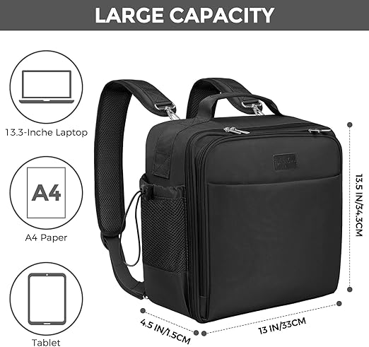 SKYDUE Zippered Binder Backpack With Adjustable Shoulder Strap & Handle