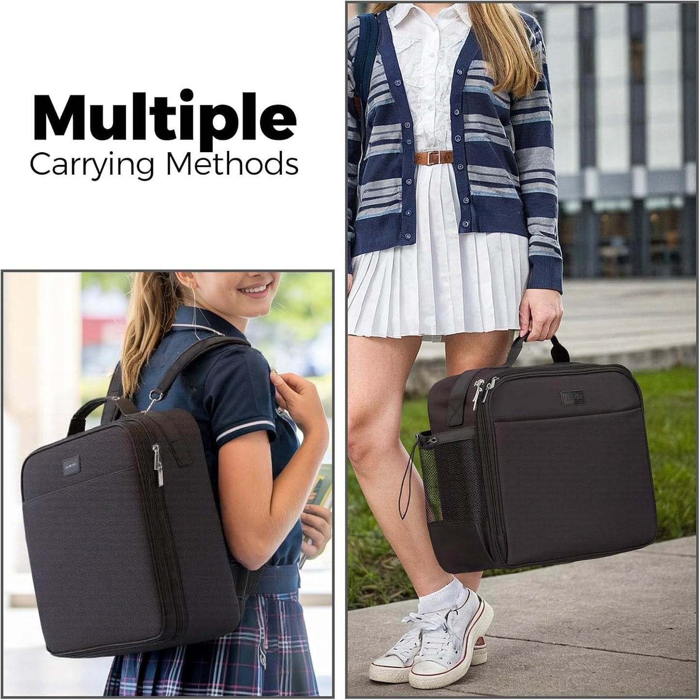 SKYDUE Zippered Binder Backpack With Adjustable Shoulder Strap & Handle