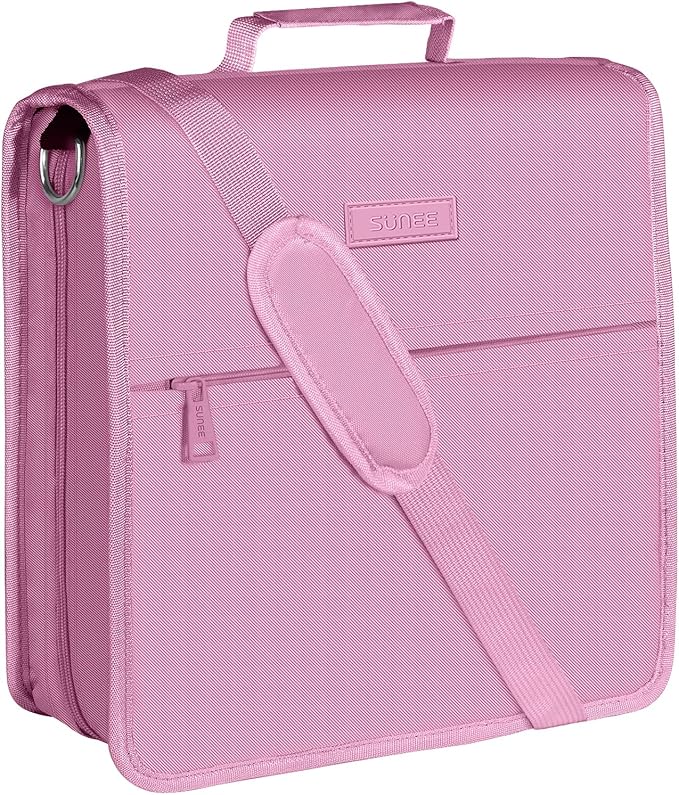 SUNEE Zippered Binder Bag With Shoulder Strap and Handle