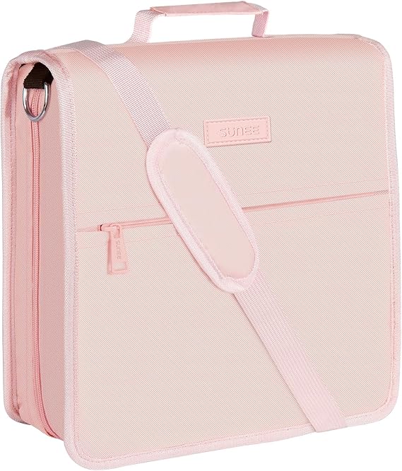 SUNEE Zippered Binder Bag With Shoulder Strap and Handle