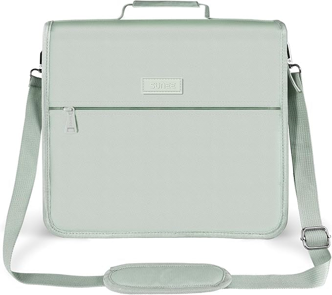 SUNEE Zippered Binder Bag With Shoulder Strap and Handle