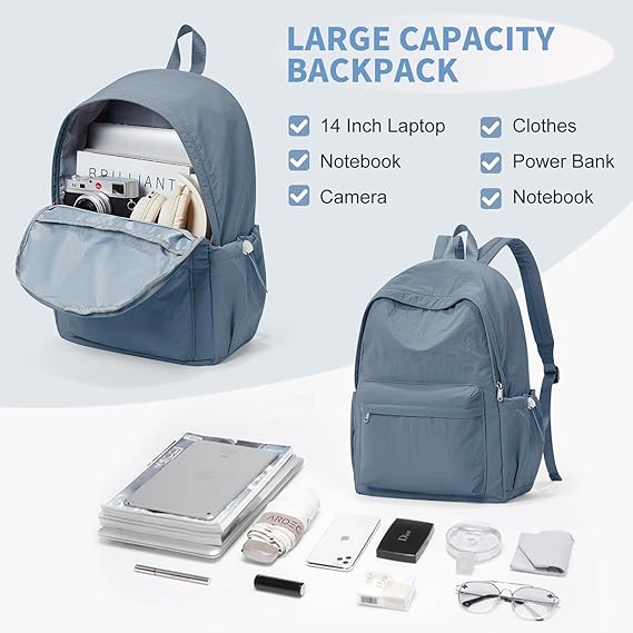 WEPOET Classic Minimalist School Backpack