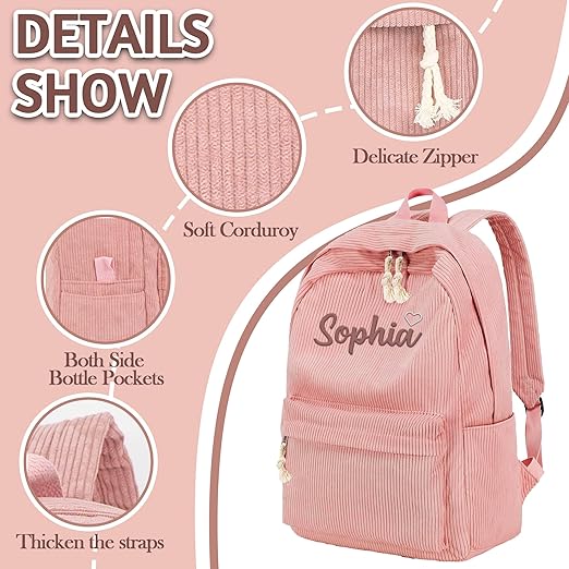 SAVILEDIY Corduroy Kids Backpack