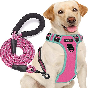 TOBEDRI No Pull Adjustable Reflective Dog Harness
