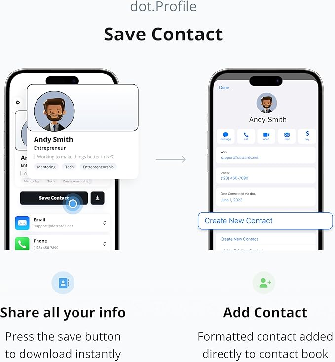 dot.Card Digital Business Card Tap to Share (iPhone & Android)