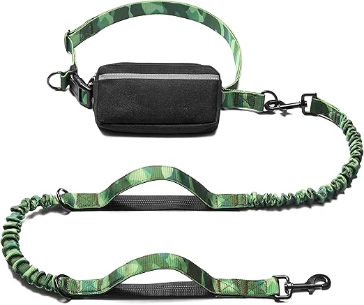 iYoShop Hands Free Dog Leash with Zipper Pouch