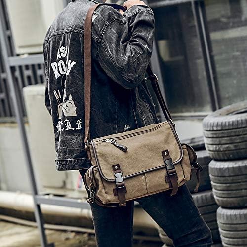 TAOQIAO Unisex Vintage Canvas Messenger Bag