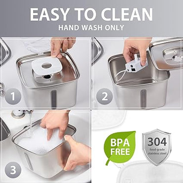 VEKEN Automatic Pet Fountain Dog Water Dispenser with Replacement Filters & Silicone Mat