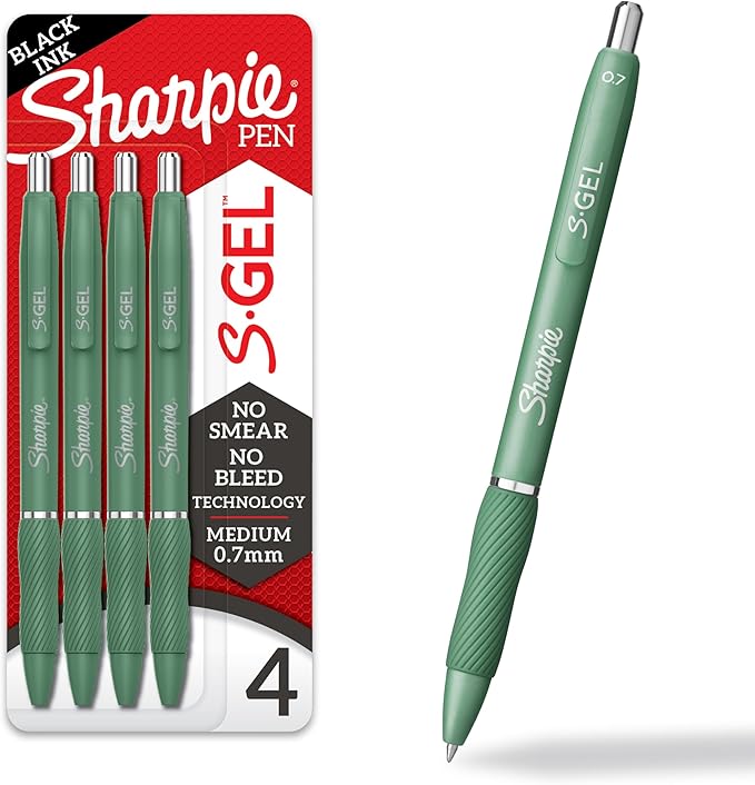SHARPIE S-Gel Retractable Gel Pens (4 pack)