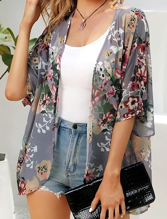 Lightweight Kimono Cardigan – Sheer & Flowy Cover-Up