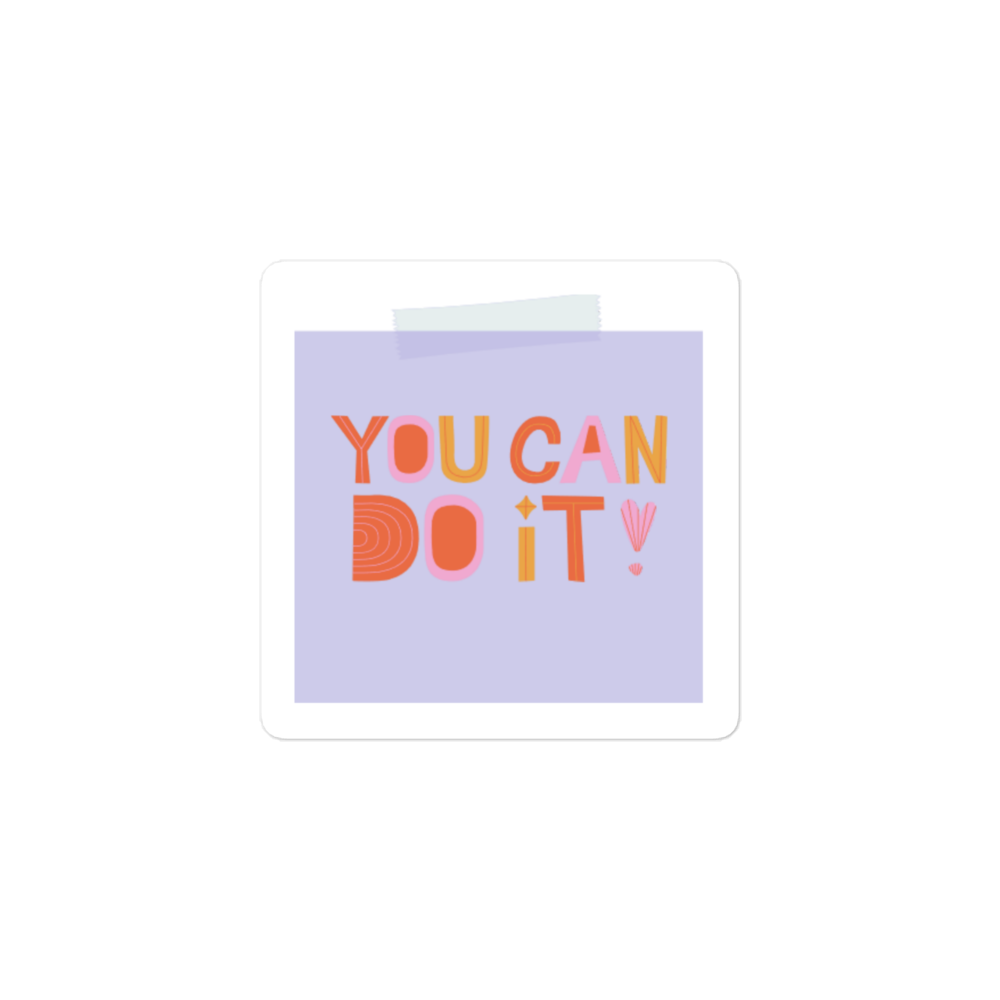Feel-Good Mantras Sticker | You Can Do It!
