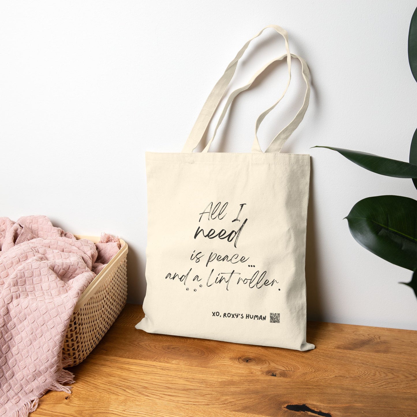 Cotton Canvas Tote Bag, Eco-Friendly