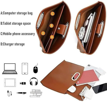 Business Waterproof Leather Laptop & Tote Set (2 piece)