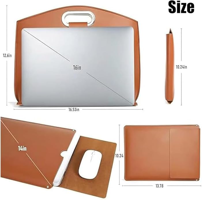 Business Waterproof Leather Laptop & Tote Set (2 piece)