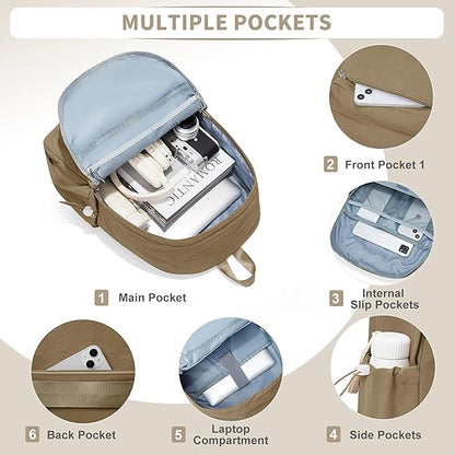WEPOET Classic Minimalist School Backpack