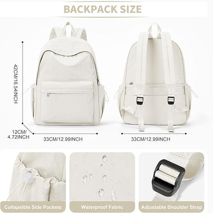 WEPOET Classic Minimalist School Backpack