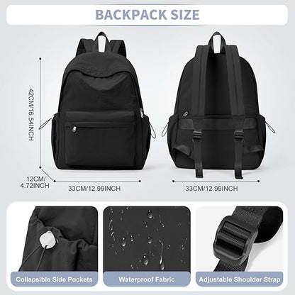 WEPOET Classic Minimalist School Backpack