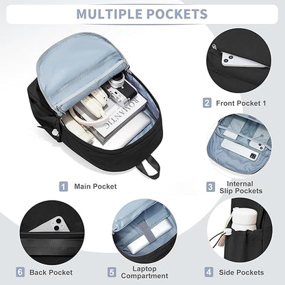WEPOET Classic Minimalist School Backpack