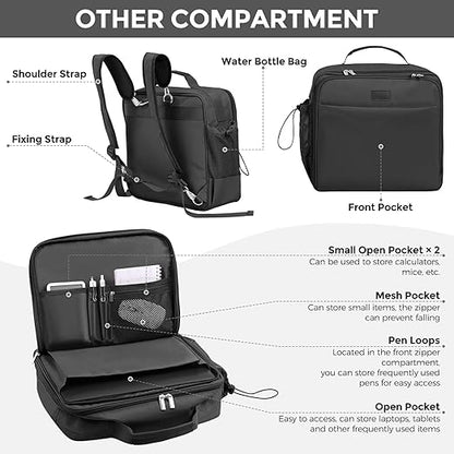SKYDUE Zippered Binder Backpack With Adjustable Shoulder Strap & Handle