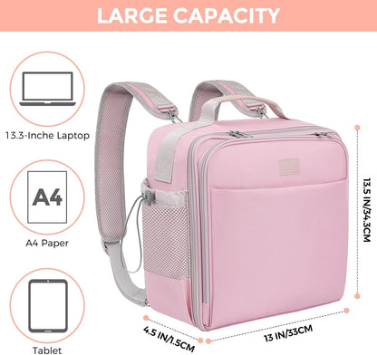 SKYDUE Zippered Binder Backpack With Adjustable Shoulder Strap & Handle