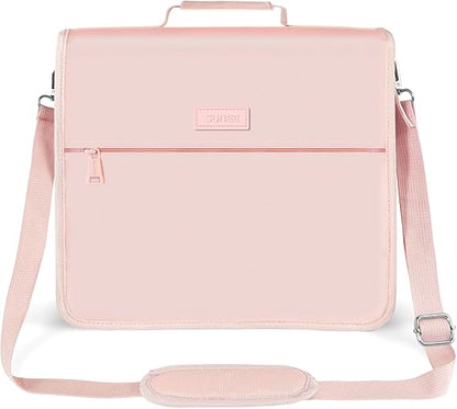SUNEE Zippered Binder Bag With Shoulder Strap and Handle