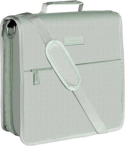 SUNEE Zippered Binder Bag With Shoulder Strap and Handle