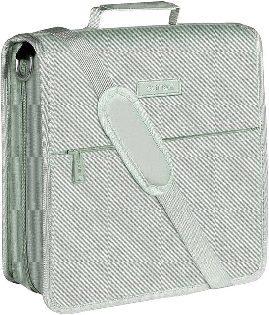 SUNEE Zippered Binder Bag With Shoulder Strap and Handle