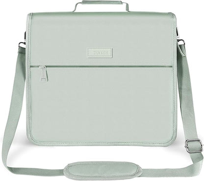 SUNEE Zippered Binder Bag With Shoulder Strap and Handle