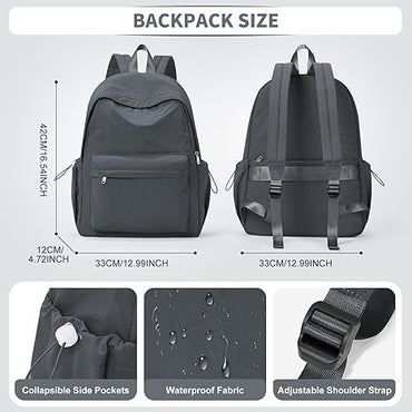 WEPOET Classic Minimalist School Backpack