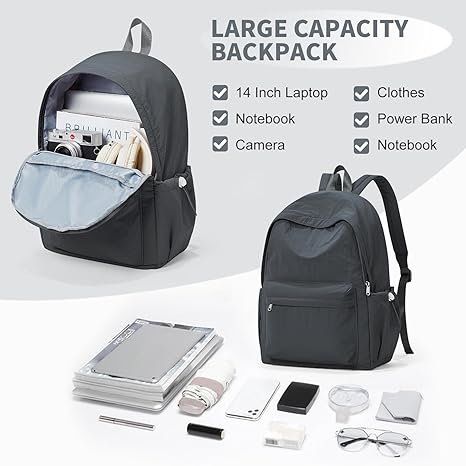 WEPOET Classic Minimalist School Backpack