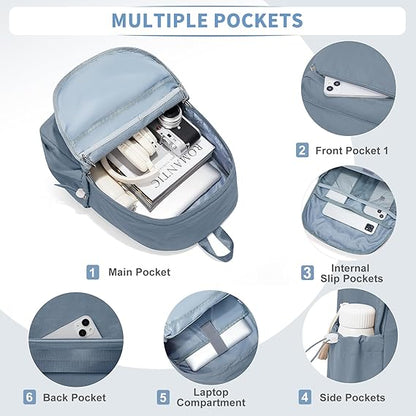 WEPOET Classic Minimalist School Backpack