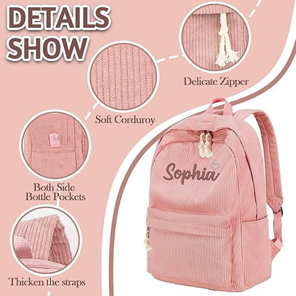 SAVILEDIY Corduroy Kids Backpack