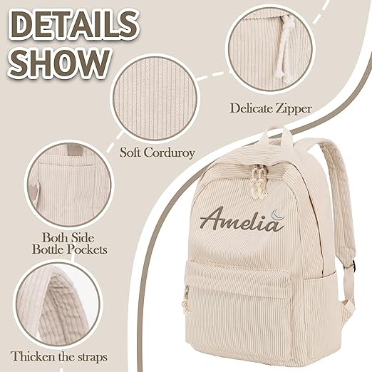 SAVILEDIY Corduroy Kids Backpack
