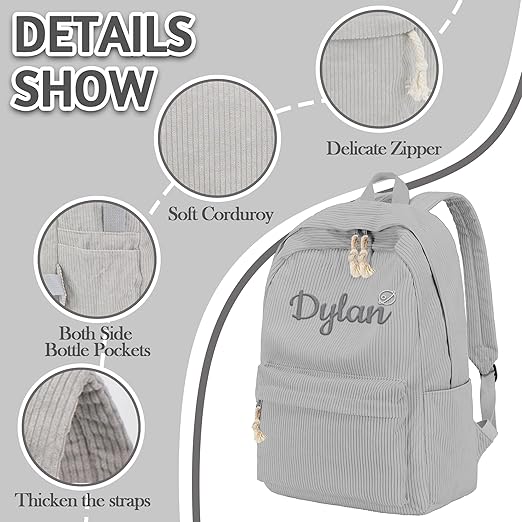 SAVILEDIY Corduroy Kids Backpack