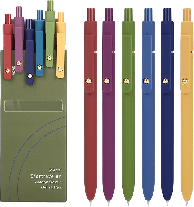 FIOVER Retractable Rolling Ball Gel Pens