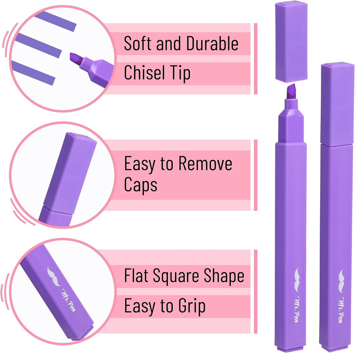 MR. PEN Vibrant Highlighter Set (8 pcs)