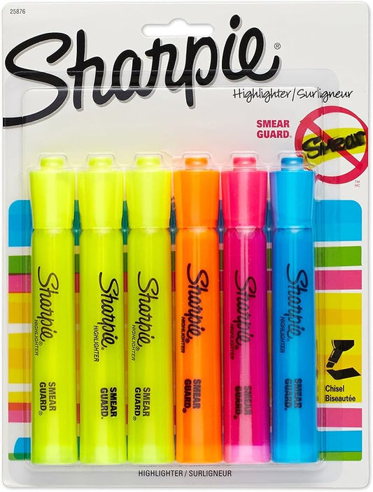 SHARPIE Accent Tank Style Highlighters (6 pack)