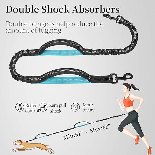 iYoShop Hands Free Dog Leash with Zipper Pouch