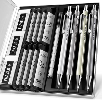 FOUR CANDIES Metal Mechanical Pencil Set (4 or 8 pcs)