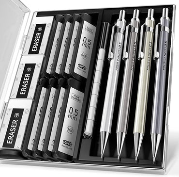 FOUR CANDIES Metal Mechanical Pencil Set (4 or 8 pcs)